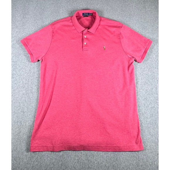 Polo Ralph Lauren Other - Polo Ralph Lauren Pink Polo Shirt‎ XL Custom Slim Flesh Pony Logo Golf